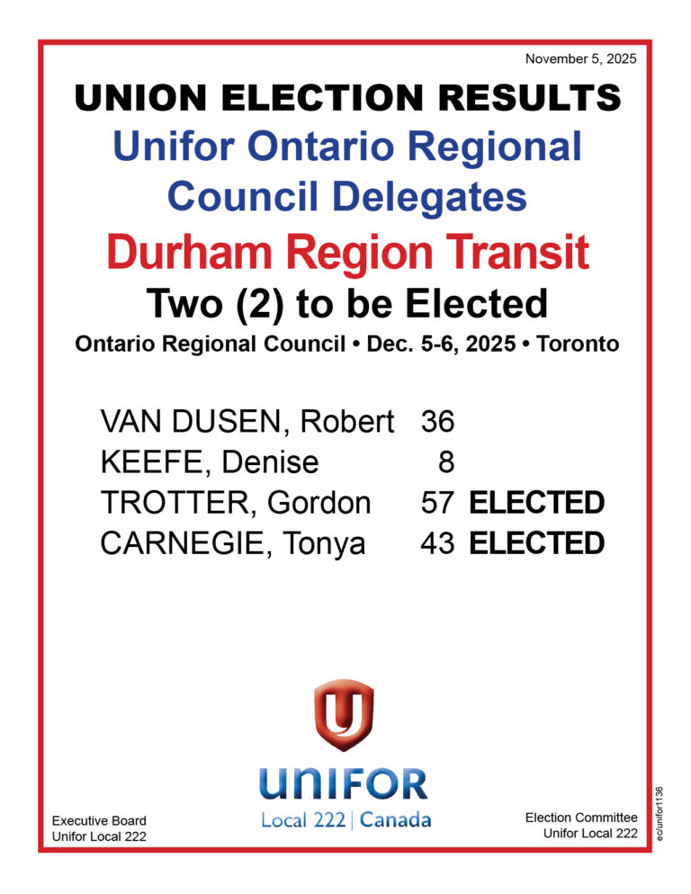 ORC DRT results Nov 5 2025