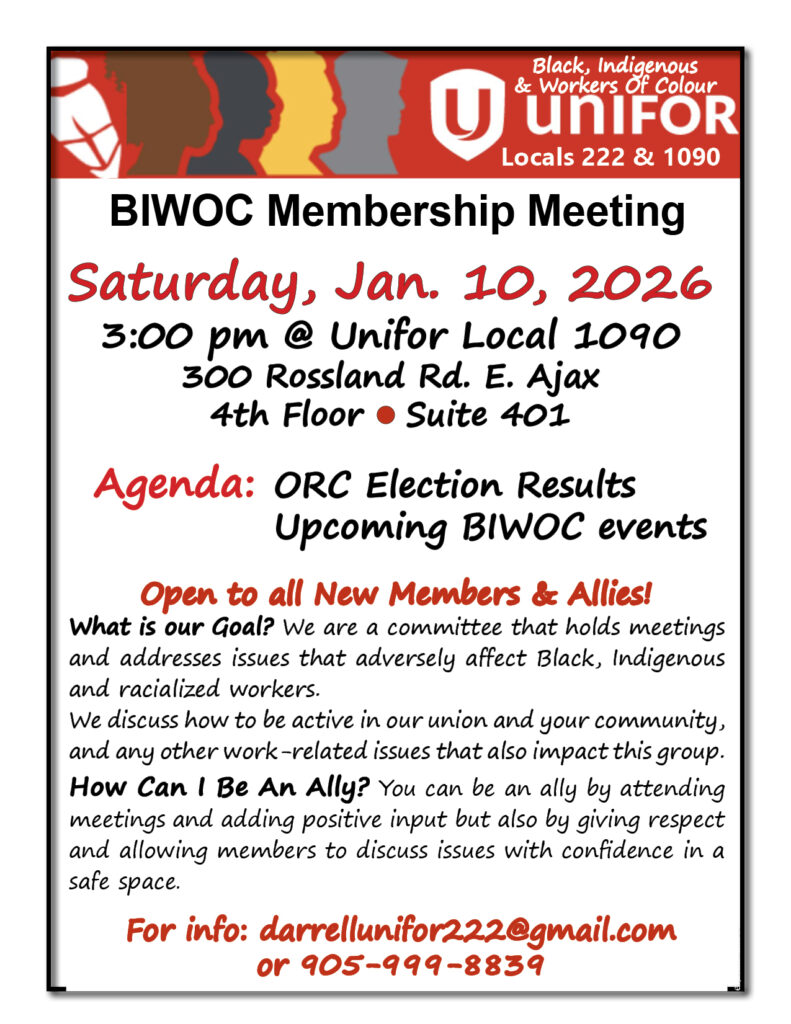 BIWOC meeting Jan 10 2026