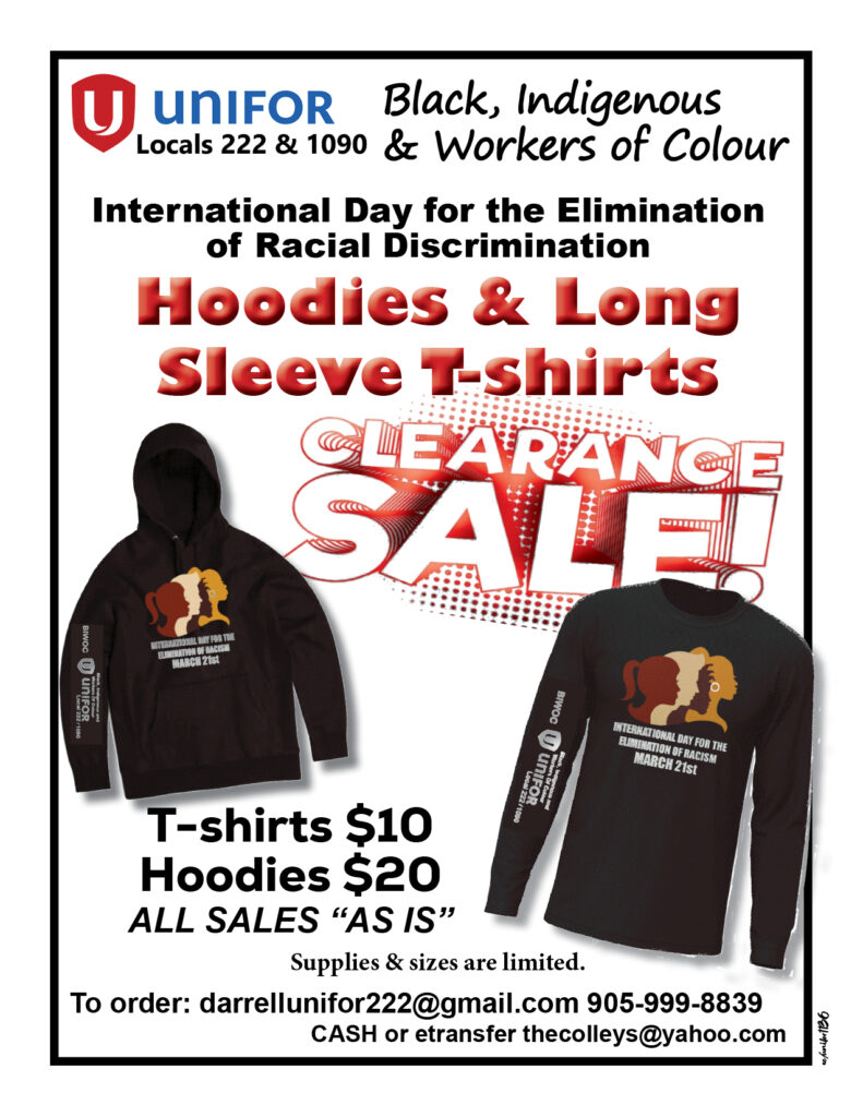 Hoodie T clearance sale flyer