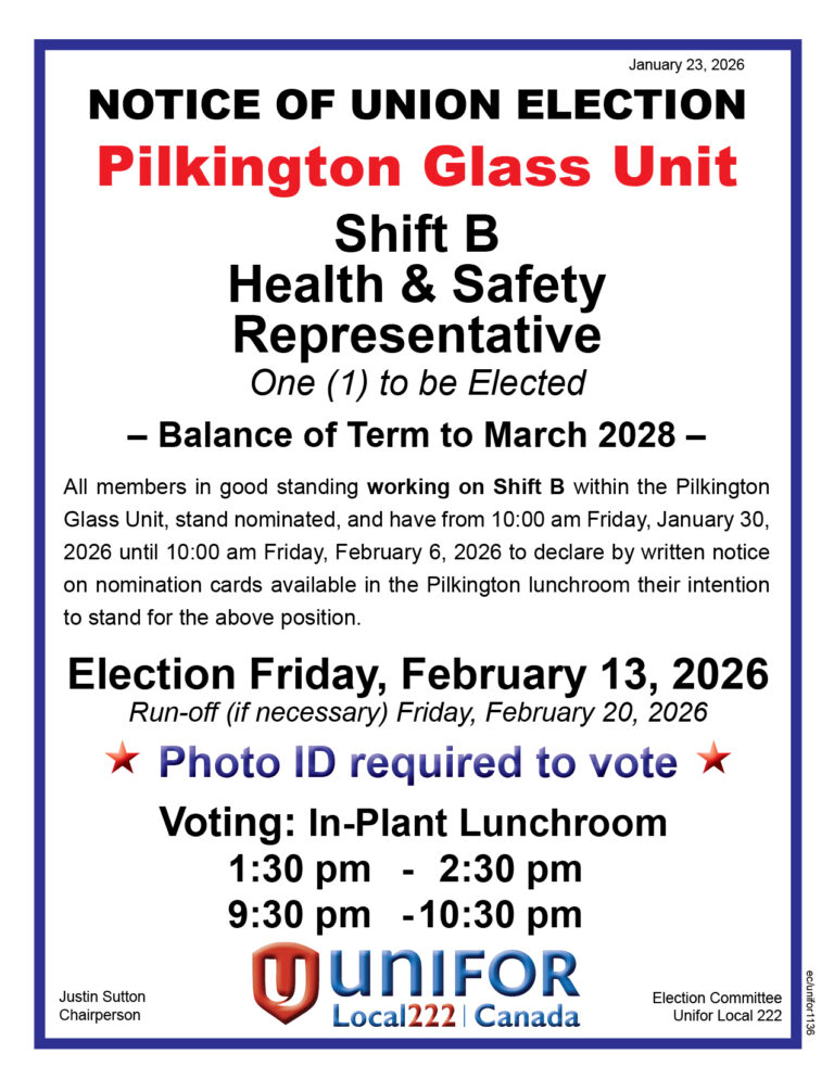 Pilkington Shift B H&S Feb 13 2026