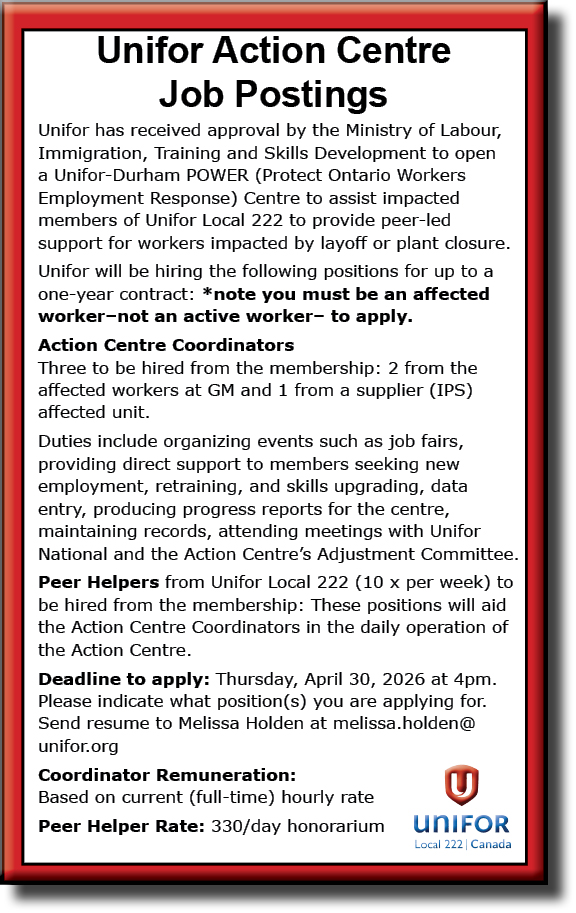 POWER Centre job posting Apr 22 2026