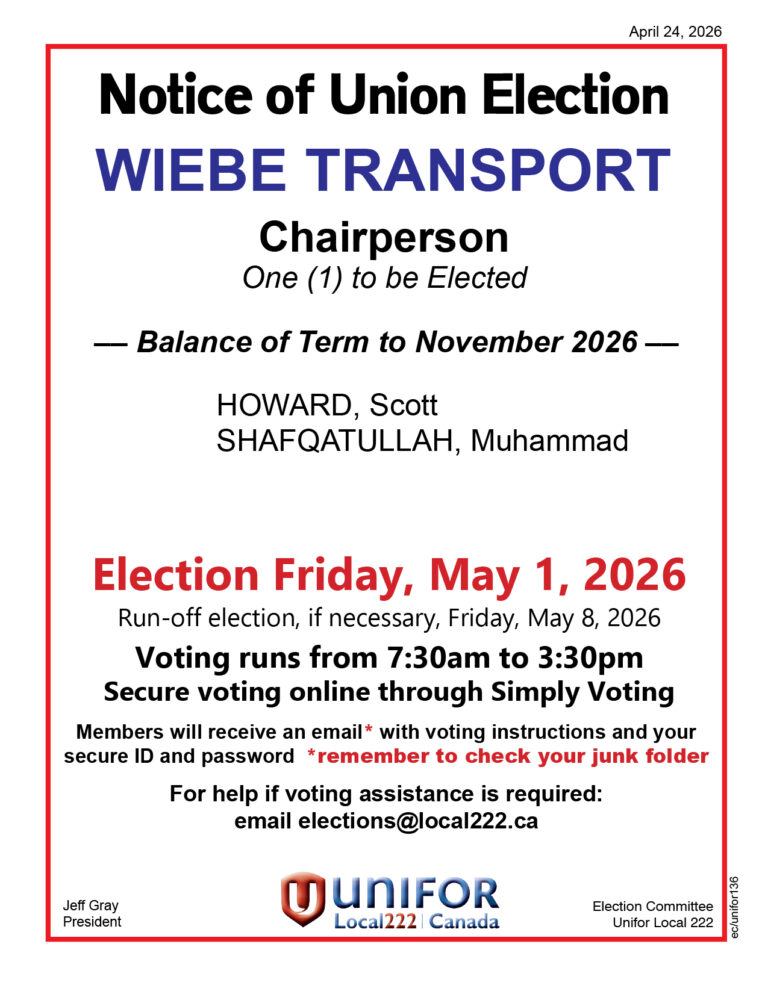 Wiebe interim Chair May 1 2026
