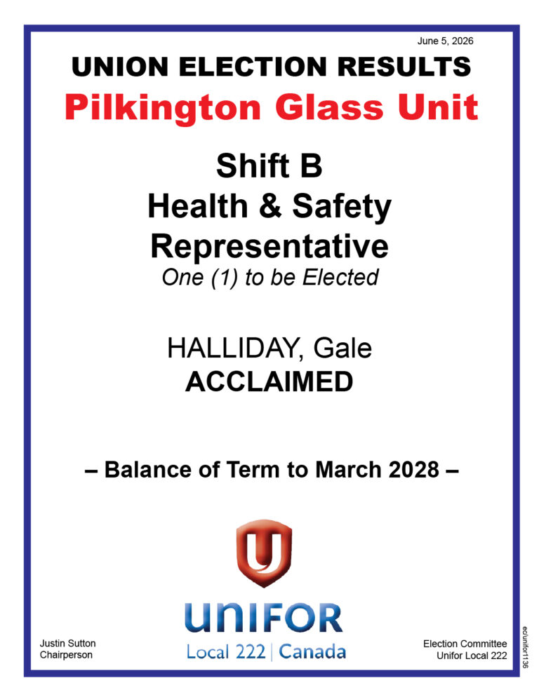 Pilkington Shift B H&S June 5 2026