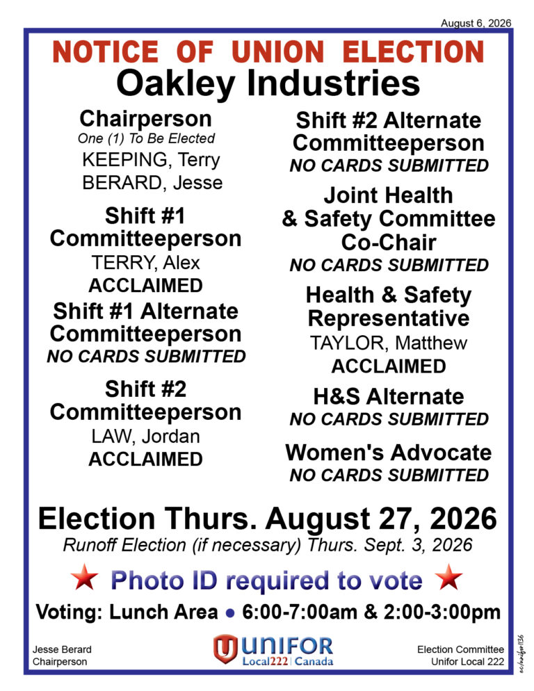 Oakley Aug 27 2026